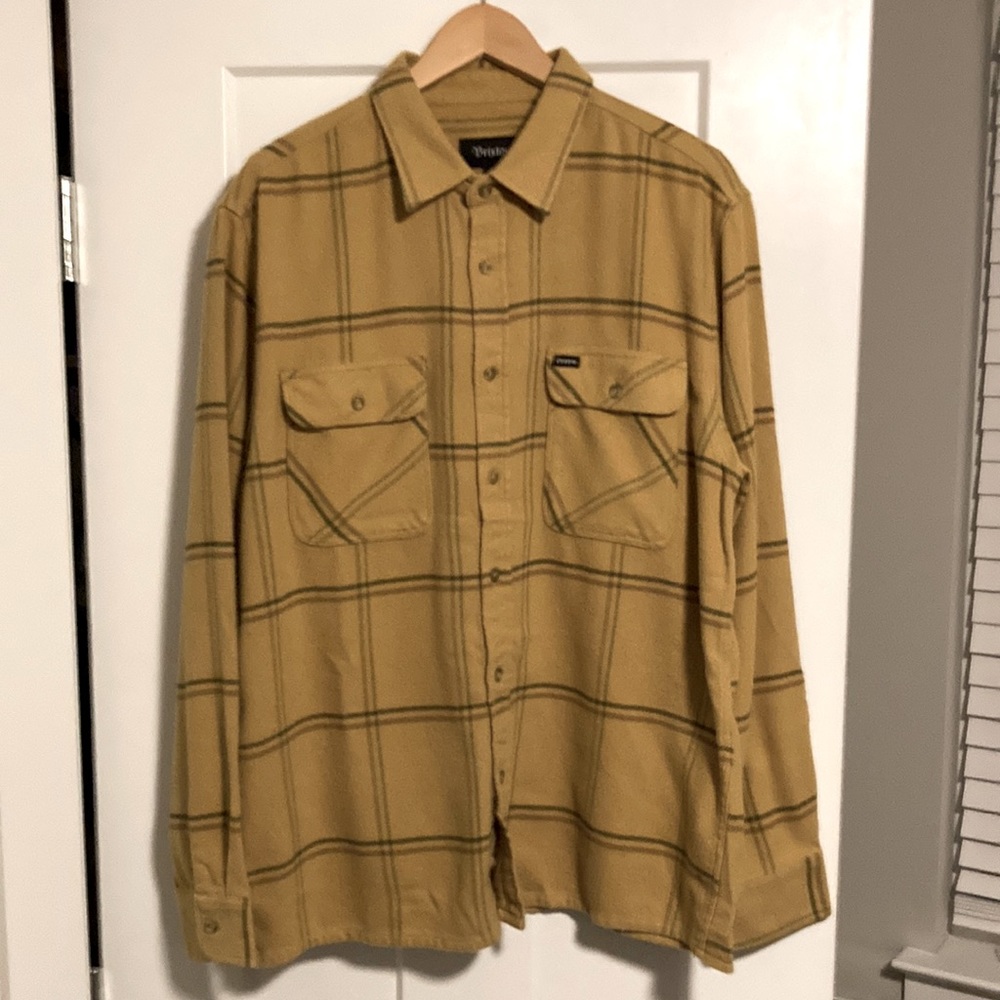 Brixton Flannel - Size: Large - Mustard